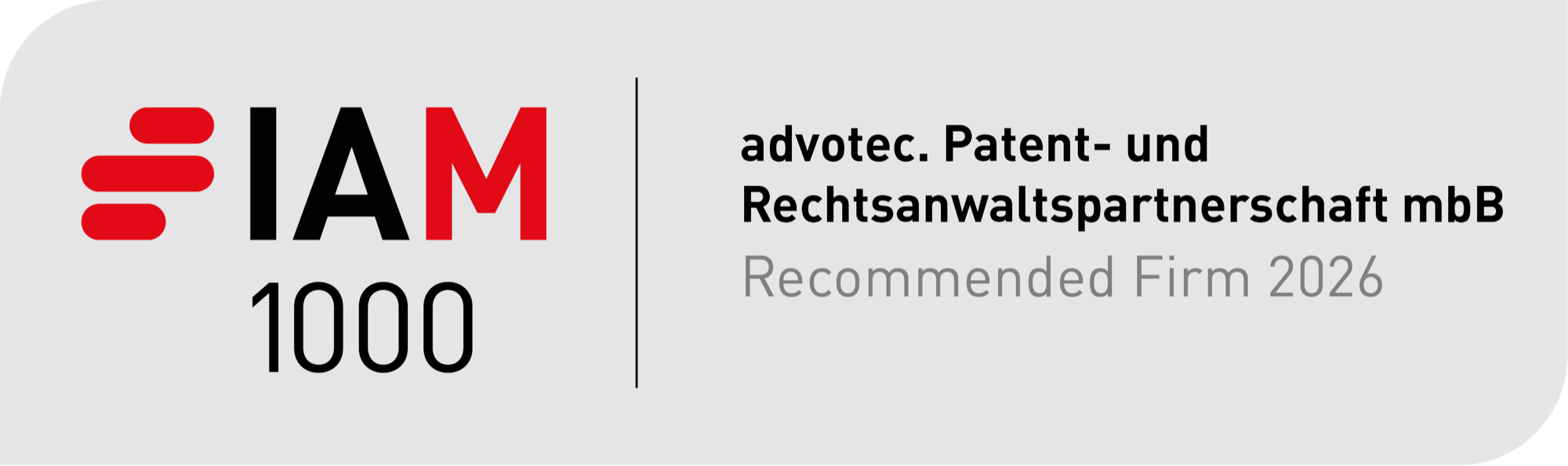 IAM 1000 Recommended Firm 2026 – advotec.